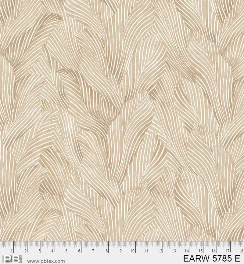 108" Earth Tones Natural Leaf Cotton Wideback Fabric per yard - Prismatic Fiber Arts