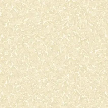 108" Swirls and Twirls Natural Cream Cotton Wideback Fabric per yard - Prismatic Fiber Arts