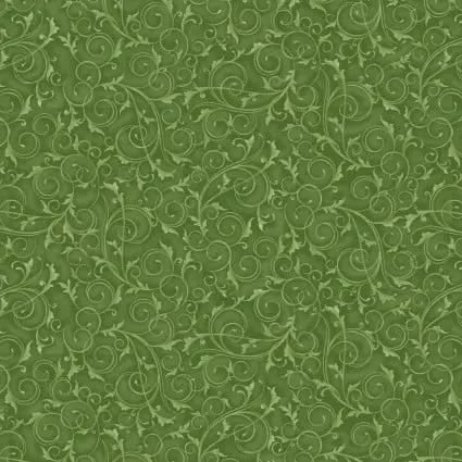 108" Swirls and Twirls Sage Green Cotton Wideback Fabric per yard - Prismatic Fiber Arts