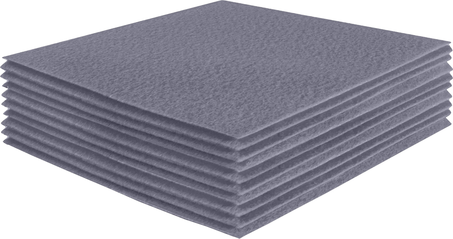 Acrylic Felt Craft Sheet Packs – Gray | 100% Soft Felt Sheets by FabricLA - Prismatic Fiber Arts