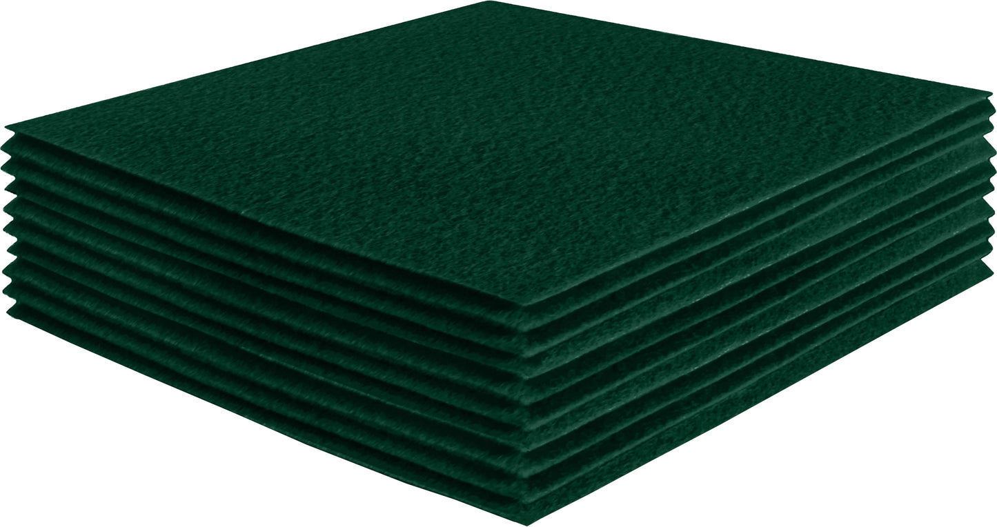 FabricLA Acrylic Felt Craft Sheet Packs – Hunter Green | Soft 100% Acrylic Felt Sheets for DIY & Crafts - Prismatic Fiber Arts