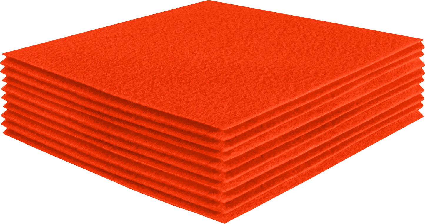 FabricLA Acrylic Felt Craft Sheet Packs – Neon Orange | Soft 100% Acrylic Felt Sheets for DIY & Crafts - Prismatic Fiber Arts