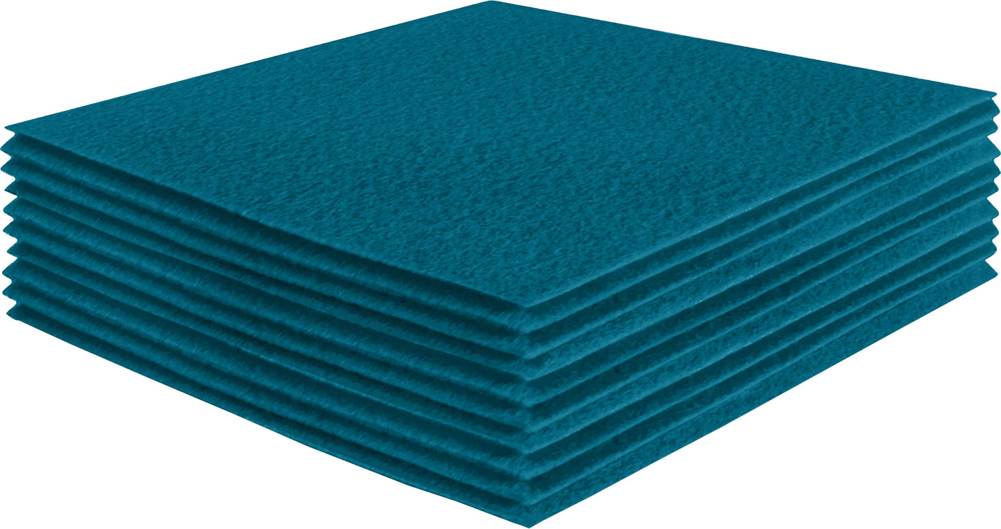 FabricLA Acrylic Felt Craft Sheet Packs – Turquoise | Soft 100% Acrylic Felt Sheets for DIY & Sewing - Prismatic Fiber Arts
