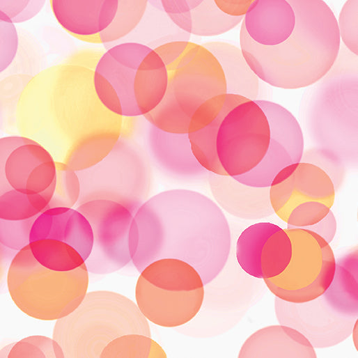 Pink Bubbles 108" Sherbet Cotton Wideback Fabric Per Yard - Prismatic Fiber Arts