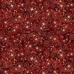 Red Brick Paisley & Stars 1776 Cotton 44"/45" Fabric Per Yard - Prismatic Fiber Arts