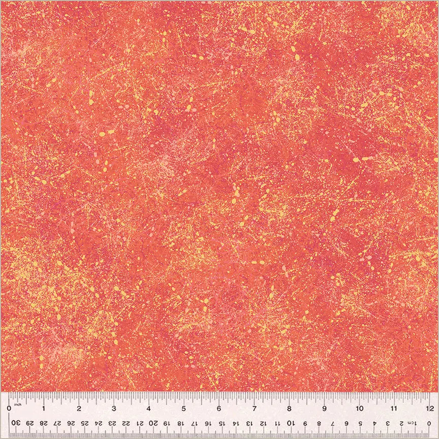 Pink Grapefruit Noteworthy Splatter 44"/45 Fabric Per Yard - Prismatic Fiber Arts