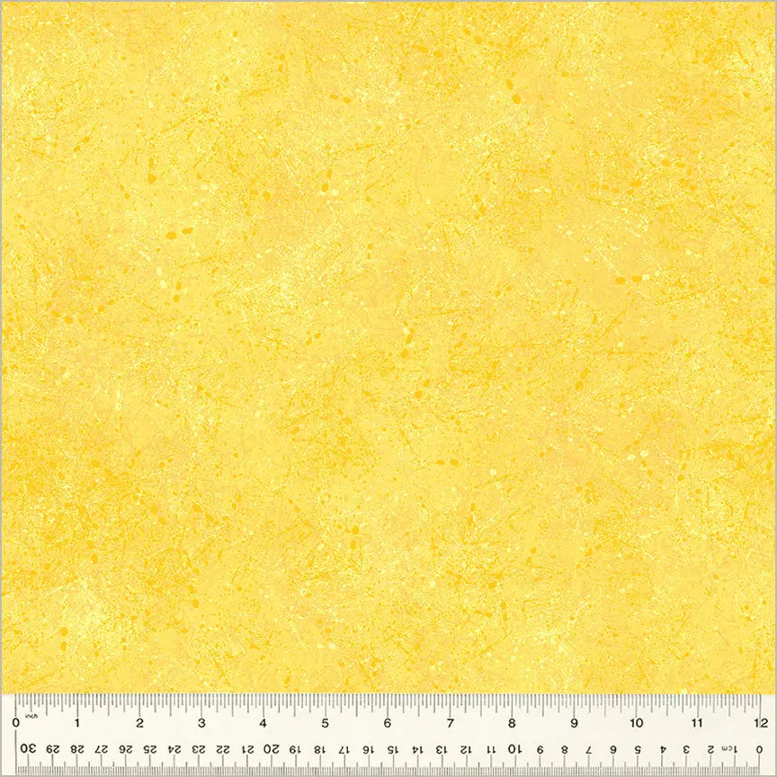 Yellow Noteworthy Splatter 44"/45 Fabric Per Yard - Prismatic Fiber Arts
