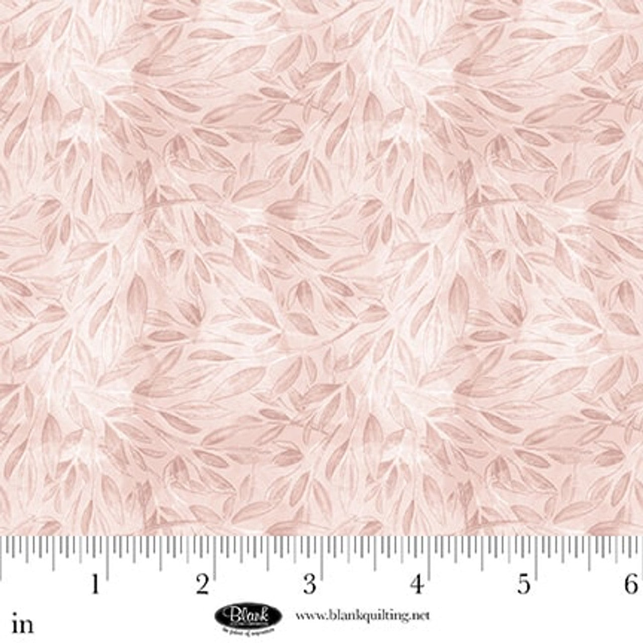 Dusty Rose Leaf Allover Petals & Pewter Cotton 44"/45" Fabric Per Yard - Prismatic Fiber Arts