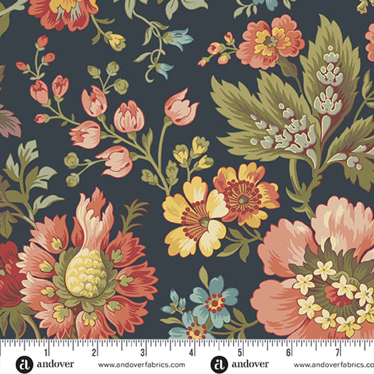 Milk and Honey Midnight Farmer's Daughter 44"/45" Fabric Per Yard - Prismatic Fiber Arts
