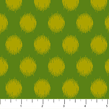 Pop Sugar Green Dots Cotton 44"/45" Fabric Per Yard - Prismatic Fiber Arts