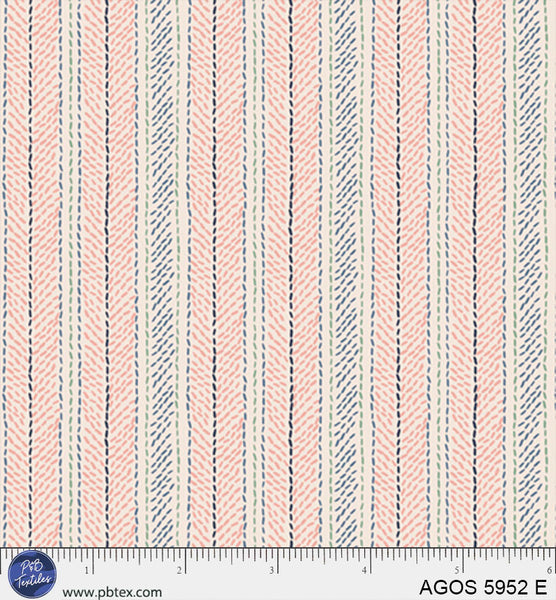 A Garden Of Stitches Natural Cream Stripes 44"/45" Fabric Per Yard - Prismatic Fiber Arts