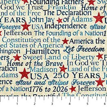 America 250 - Stonehenge 28373-12 Cotton 44"/45" Fabric Per Yard - Prismatic Fiber Arts