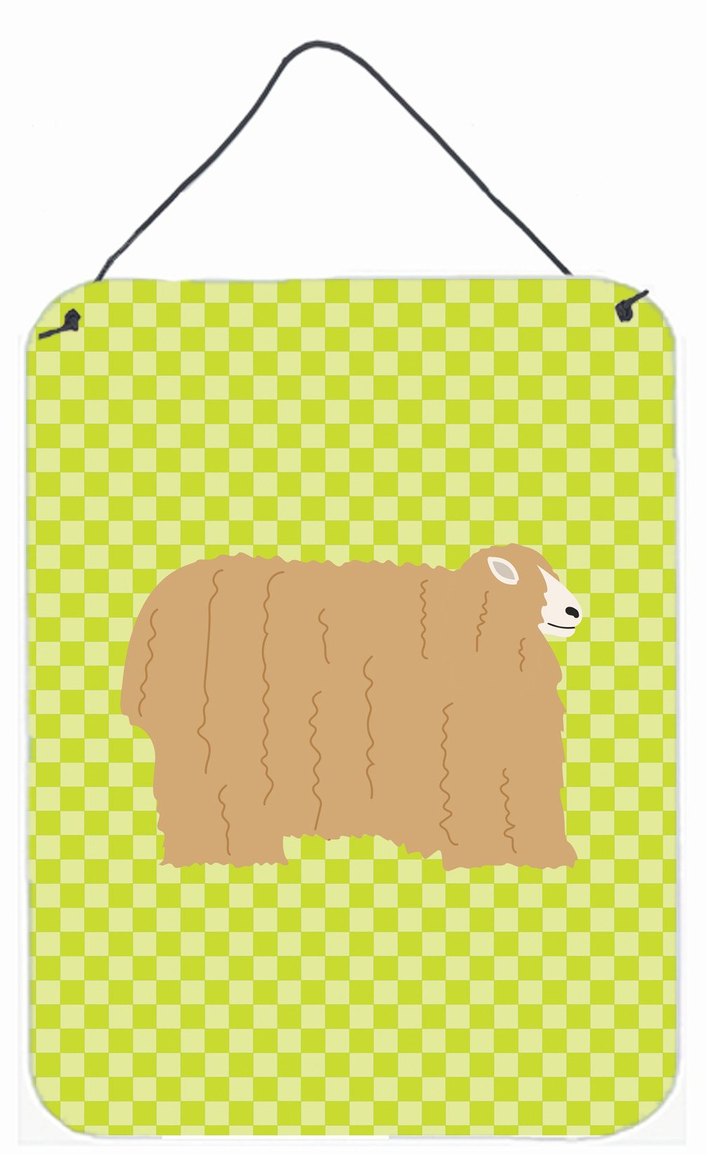 Lincoln Longwool Sheep Green Wall or Door Hanging Prints BB7797DS1216 - Prismatic Fiber Arts