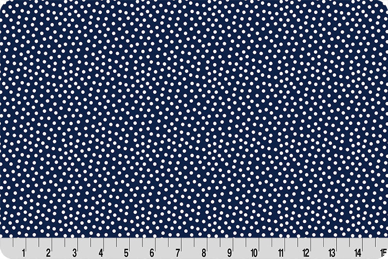 Barely Basics Lots a Dots Quilting Cuddle Navy Fabric Per Yard - Prismatic Fiber Arts