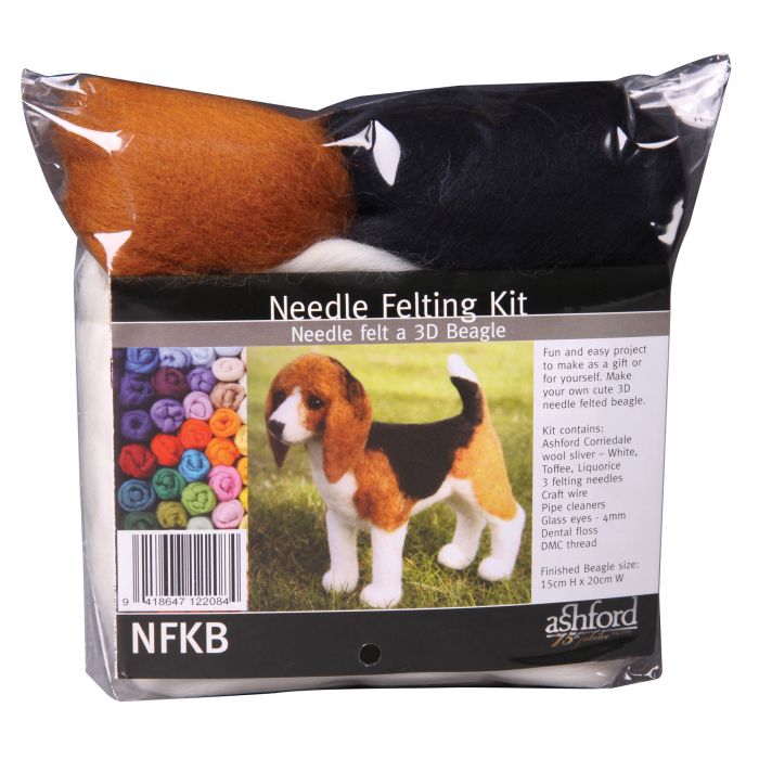 Ashford Needle Felting Kit - Beagle - Prismatic Fiber Arts