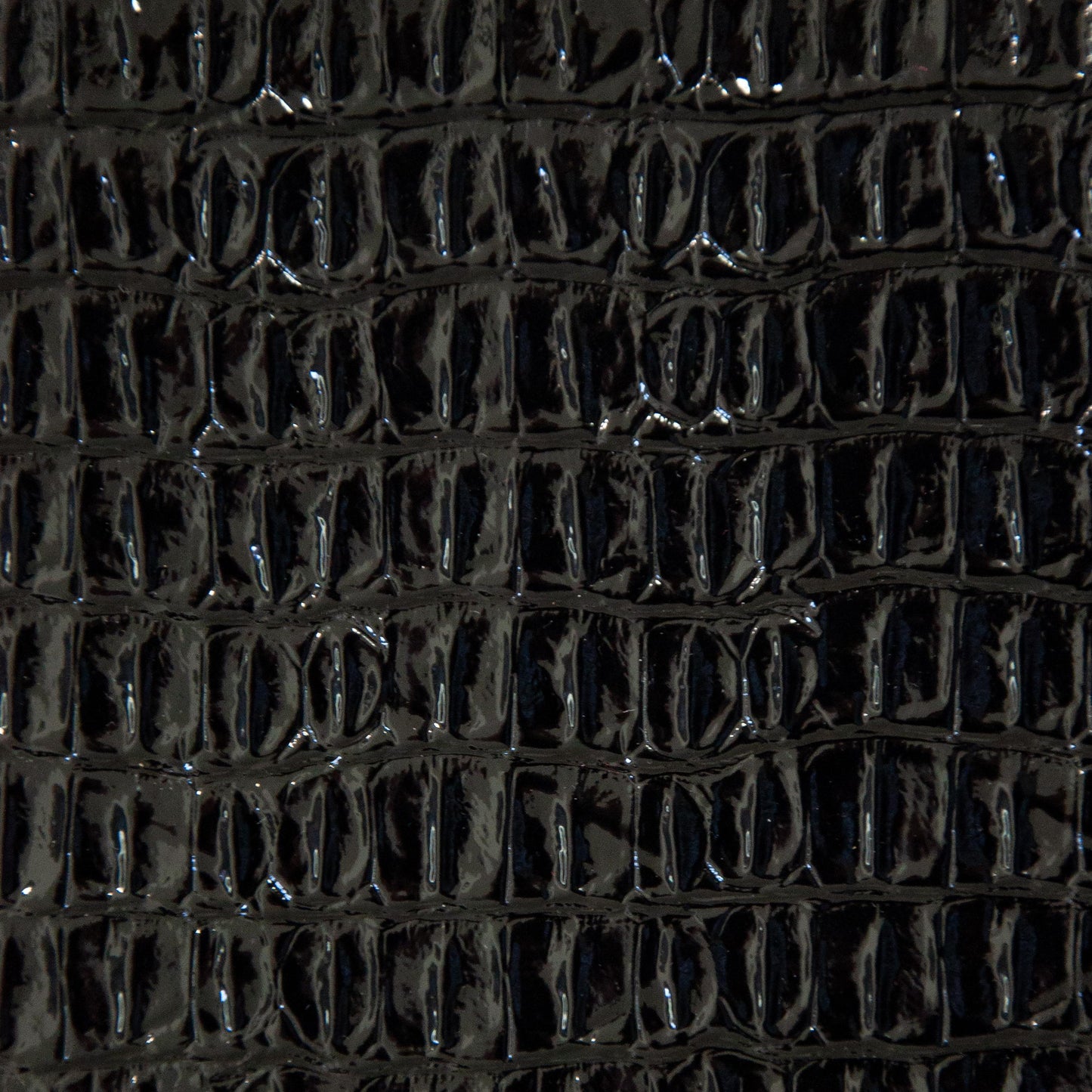 Belagio Enterprises - 17" X 36" Faux Crocodile Vinyl Fabric | BCV-02 Black - Prismatic Fiber Arts