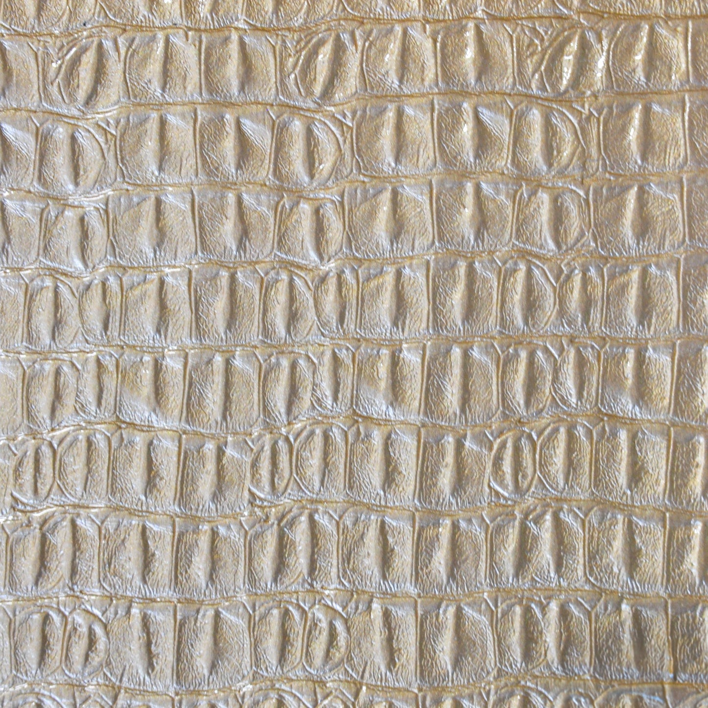 Belagio Enterprises - 17" X 36" Faux Crocodile Vinyl Fabric | BCV-10 Gold - Prismatic Fiber Arts