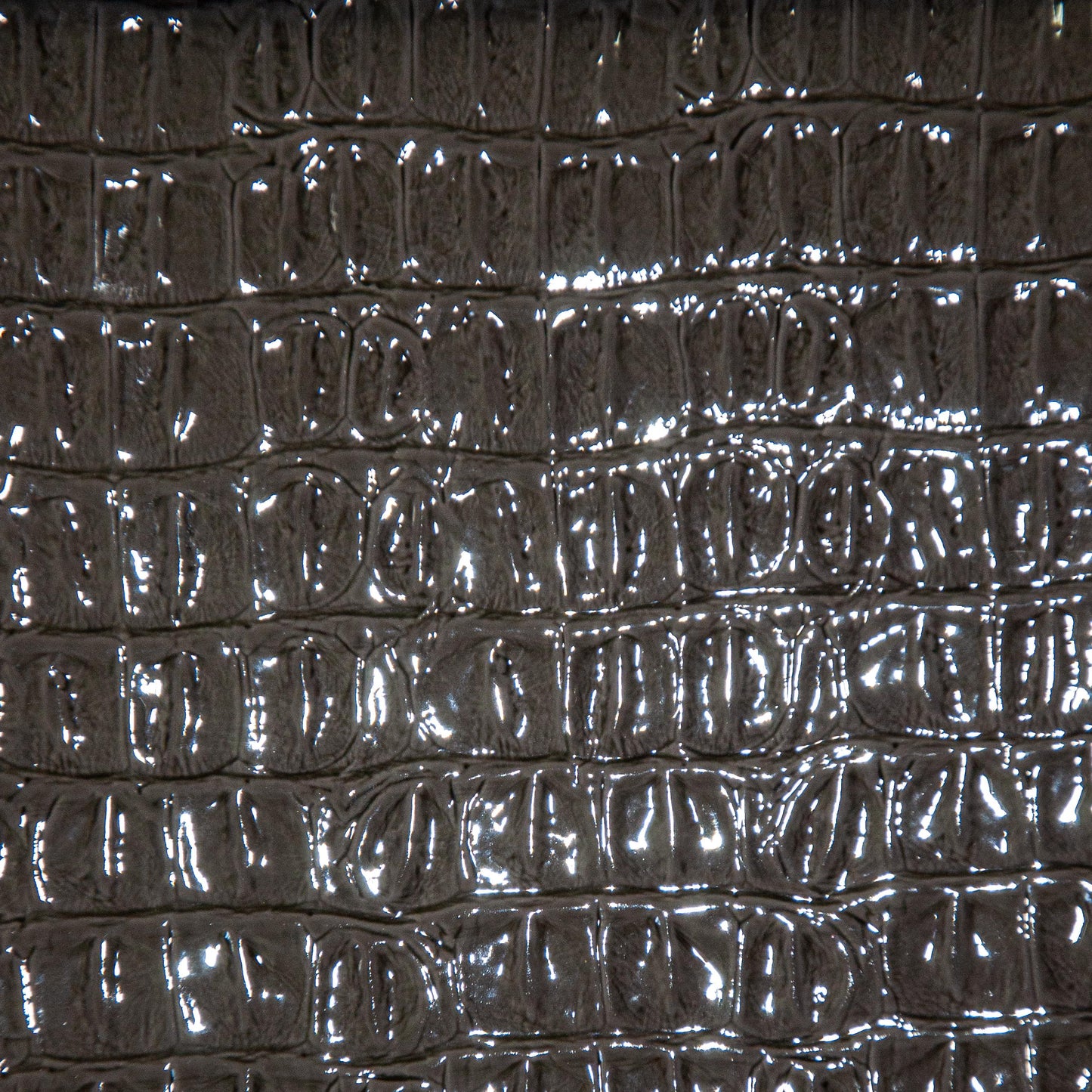 Belagio Enterprises - 17" X 36" Faux Crocodile Vinyl Fabric | BCV-49 Dark Grey - Prismatic Fiber Arts