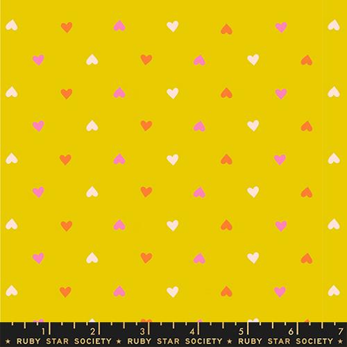 Best Day Ever Golden Hour Hearts Cotton 43"/44" Fabric Per Yard - Prismatic Fiber Arts