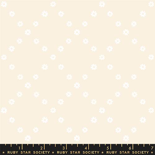 Best Day Ever White On Natural Ditsy Floral Cotton 43"/44" Fabric Per Yard - Prismatic Fiber Arts