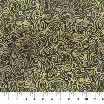 Black And Yellow Swirls Cotton Wideback Fabric per yard - Prismatic Fiber Arts