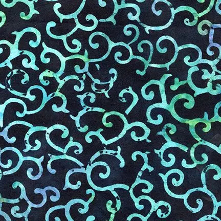 Black Iron Scrollwork Cotton Wideback Fabric per yard - Prismatic Fiber Arts