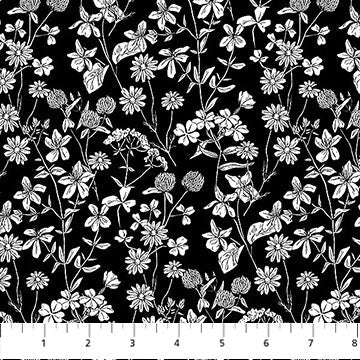 Black/White 28527-99 Nature's Sketchbook Cotton 44"/45" Fabric Per Yard - Prismatic Fiber Arts
