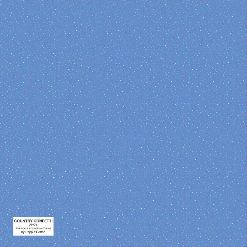 Blue Ahoy Cotton 44"/45" Fabric Per Yard - Prismatic Fiber Arts