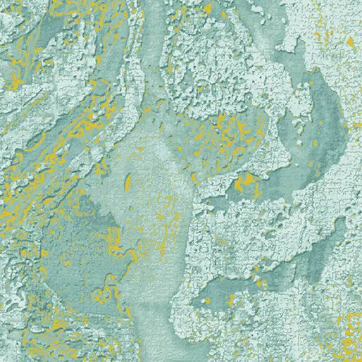 Blue Green Dried Clay Turquoise Cotton 44"/45" Fabric Per Yard - Prismatic Fiber Arts