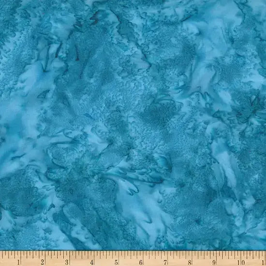 Blue Lake Watercolor Waves Batik Wideback Fabric per yard - Prismatic Fiber Arts
