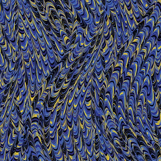 Blue Navy Marble Impressions Cotton 44"/45" Fabric Per Yard - Prismatic Fiber Arts