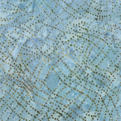 Blue Wave Dots Cotton 44"/45" Fabric Per Yard - Prismatic Fiber Arts