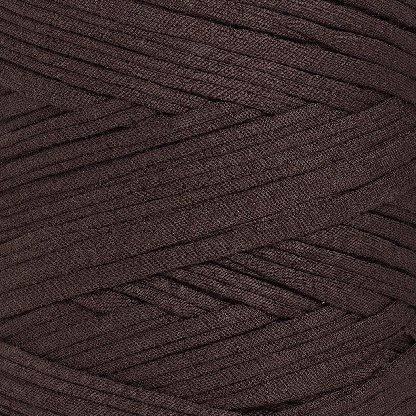 Recycled T-Shirt Fabric Yarn - Chocolate Color - Prismatic Fiber Arts