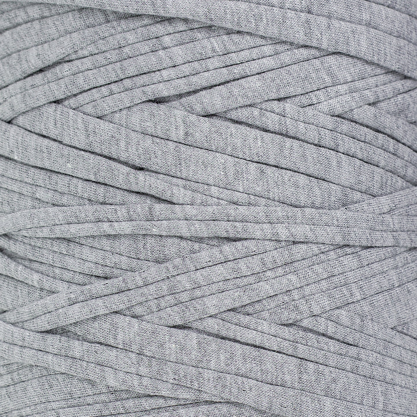 Recycled T-Shirt Fabric Yarn - Gray Color - Prismatic Fiber Arts