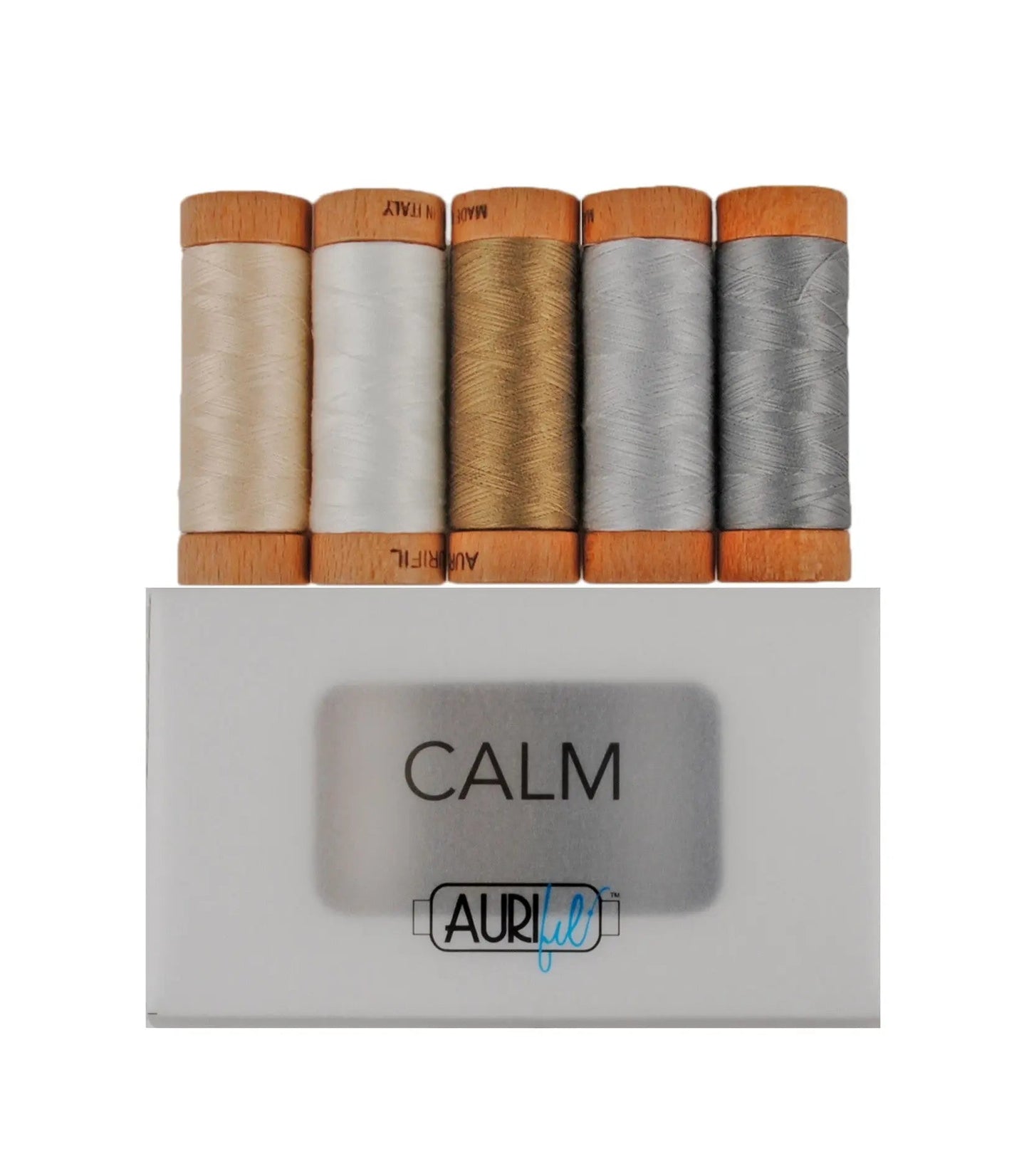 Calm Thread Collection 80wt 5 Small Spools - Prismatic Fiber Arts