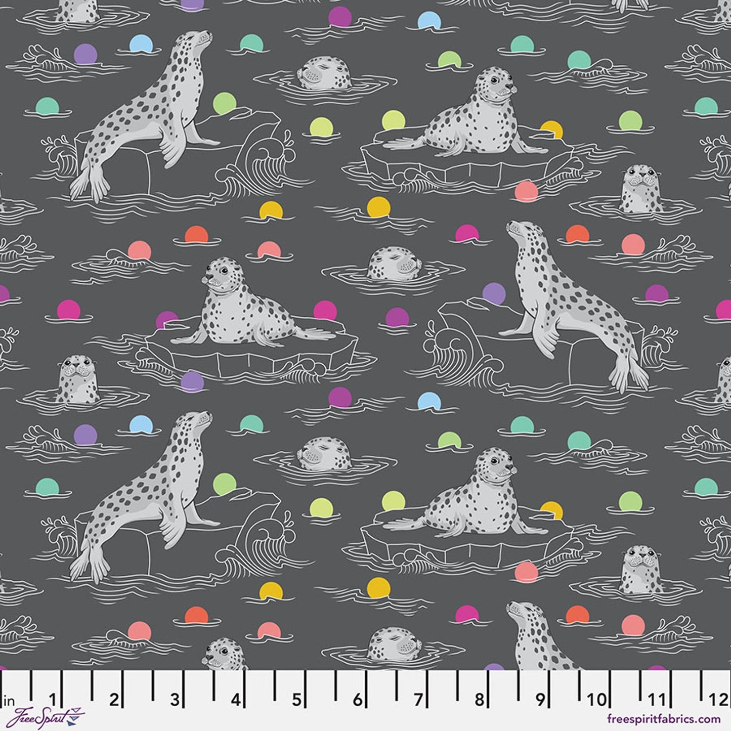 Carbon Seal the Deal Graywork 43/44" Cotton Fabric Per Yard - Prismatic Fiber Arts