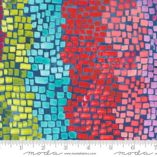Coming Up Roses Blenders Watercolor Sapphire Rainbow 44"/45" Fabric Per Yard - Prismatic Fiber Arts