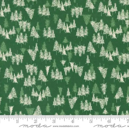 Cozy Wonderland Holly Green Pine Trees 44"/45" Fabric Per Yard