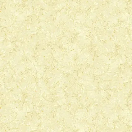Cream Pine Boughs Star of Wonder Star of Light Cotton Wideback Fabric Per Yard - Prismatic Fiber Arts