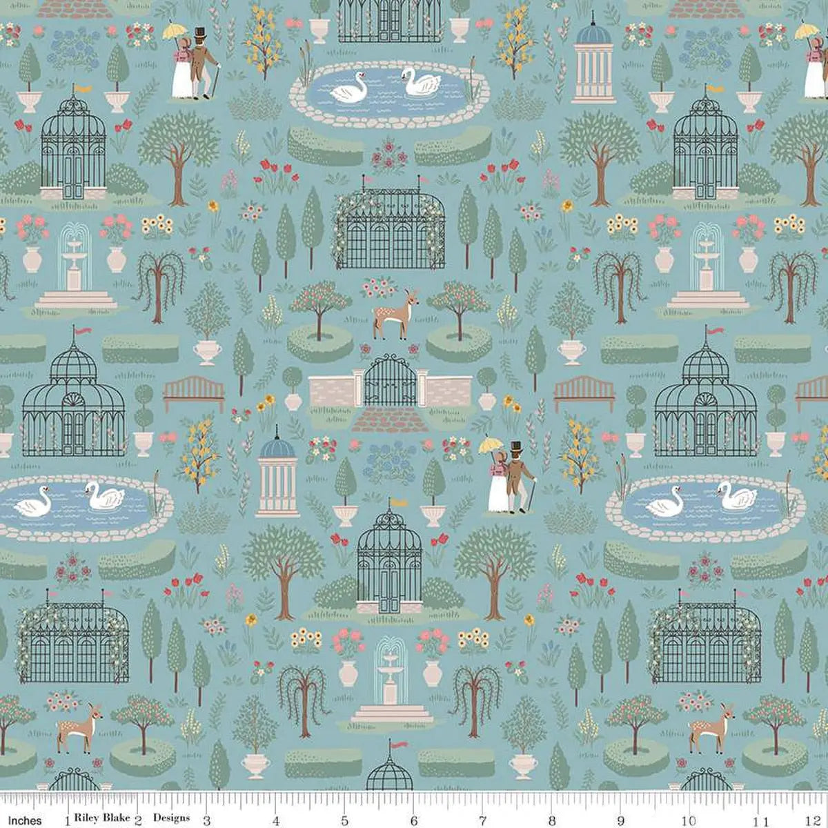 Emma Highbury Blue 43"/44" Fabric Per Yard - Prismatic Fiber Arts