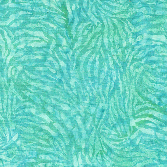 Essence Tiger Stripe-Teal Scuba Batik 44"/45" Fabric Per Yard - Prismatic Fiber Arts