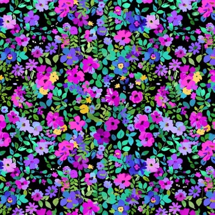 Flock Together Garden Jewel Cotton 44"/45" Fabric Per Yard - Prismatic Fiber Arts