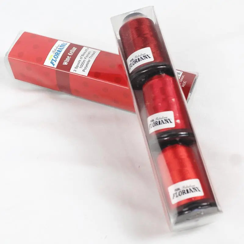 Floriani Thread 3 SPOOL SET - WINE CELLAR RED - Prismatic Fiber Arts