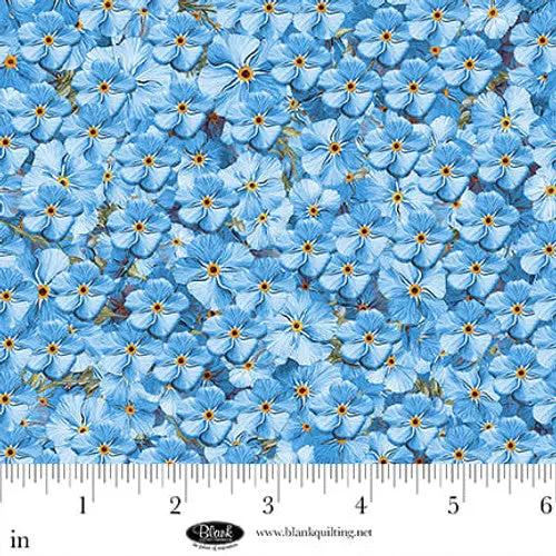 Forget Me Not Blue Cotton 44"/45" Fabric Per Yard - Prismatic Fiber Arts