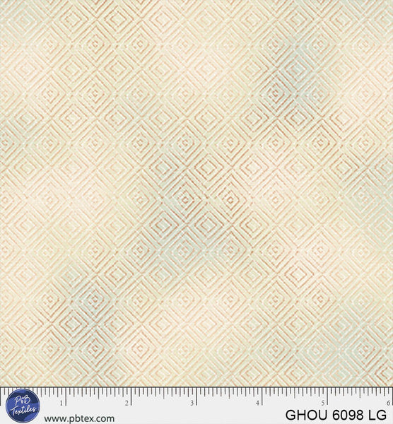 Golden Hour Light Green Diamonds Cotton 44”/45” Fabric Per Yard - Prismatic Fiber Arts