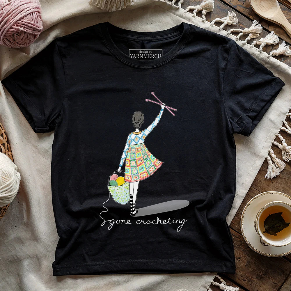 Gone Crocheting T-shirt - Prismatic Fiber Arts