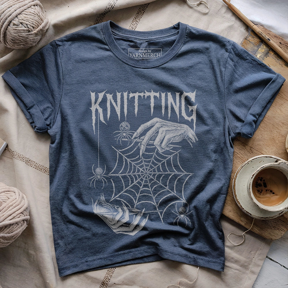 Gothic Knitter T-shirt - Prismatic Fiber Arts
