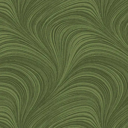 Green Color Wave Texture Flannel Wideback Fabric per yard - Prismatic Fiber Arts