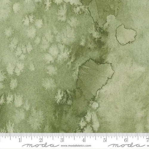 Green Desert Oasis Cypress Flow Basic Watercolor Painting 44"/45" Fabric Per Yard - Prismatic Fiber Arts