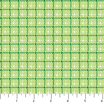 Green Houndstooth Squishmallows Cotton 44"/45" Fabric Per Yard - Prismatic Fiber Arts